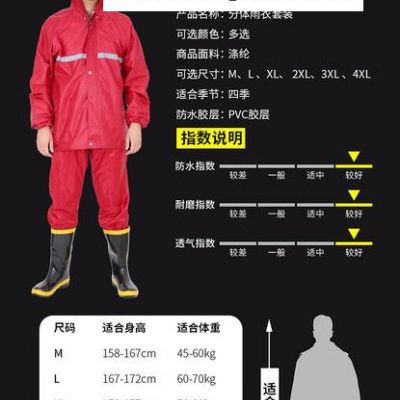 雨衣套装分体防水雨衣雨裤男女防暴雨服全身加厚电动摩托骑行雨披图3