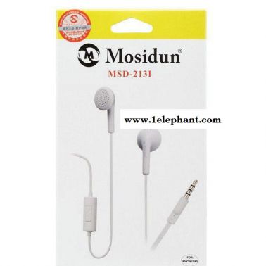 Mosidun/摩士顿213 平头式手机耳机 正七控电脑耳塞