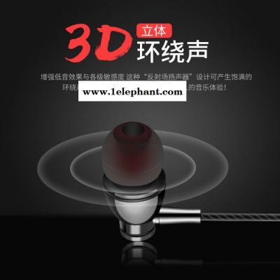 金属入耳式耳机手机电脑通用超重低音耳塞礼品耳机热卖款线控耳机图1