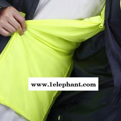 生产供应雨豹牌UB-006新式藏蓝色反光棉衣深黑色安全防护服冬款大衣冲锋衣加厚可拆卸内胆男女通用制式棉雨衣可印字图7