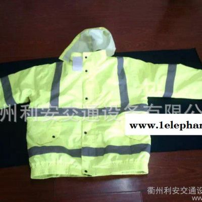 户外成人安全反光雨衣 雨天反光棉衣夹克图2