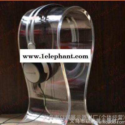 以润展示架 有机玻璃耳麦展架 亚克力耳机架 白色耳塞展示架图2
