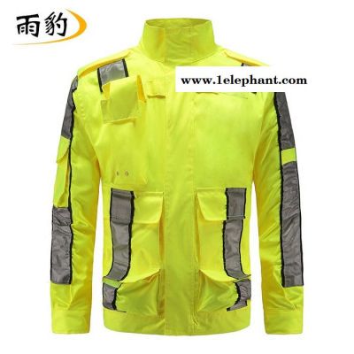 雨豹牌 勘察服UB-004型号 3M反光条 300D/150D牛津布 上下分体反光 环保PU涂层 可定制 反光雨衣图8