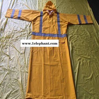 福州厂家供应PVC贴布革反光雨衣 反光长衫工地工程安全防水服
