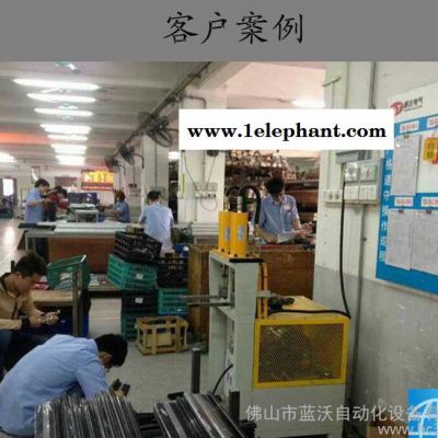 张家口 蓝沃牌R100电动液压不锈钢方管冲孔机 防盗窗冲孔机图2