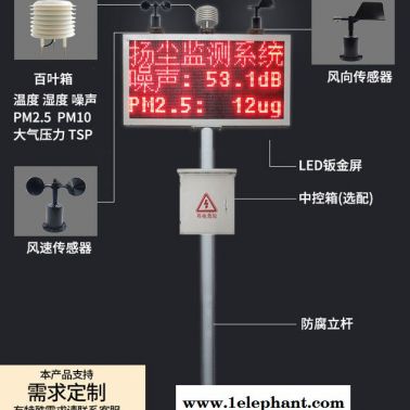 郭氏环境科技 厂家供应 工地扬尘监测系统 颗粒物扬尘在线监测仪郭氏环境噪音雾霾pm2.5在线检测监测仪 VOC超标报警器