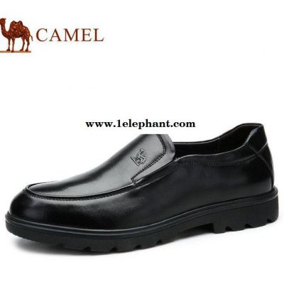 camel**男鞋 真皮男士商务正装皮鞋套脚懒人鞋A43图2