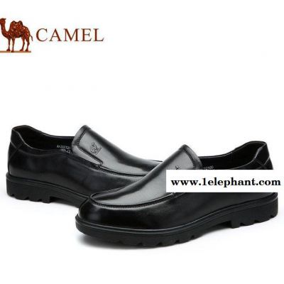 camel**男鞋 真皮男士商务正装皮鞋套脚懒人鞋A43图3