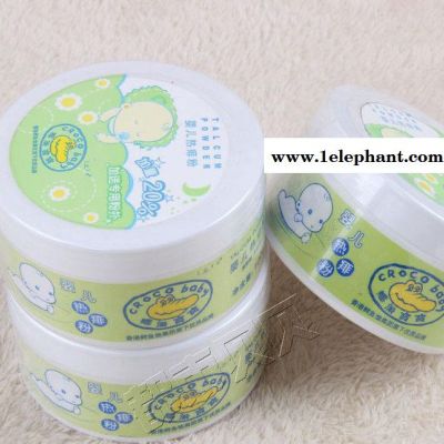鳄鱼宝宝婴儿热痱粉100G加量装 宝宝 爽身粉 送粉扑图3