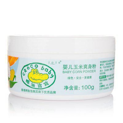 鳄鱼宝宝婴儿热痱粉100G加量装 宝宝 爽身粉 送粉扑图2