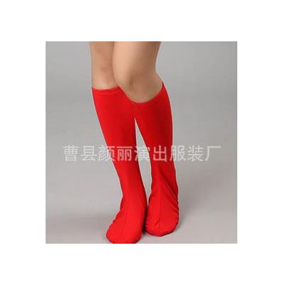 大量蒙古服靴鞋套藏族演出舞蹈靴套/高弹力红色金色黑色鞋套图2