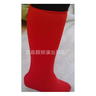 大量蒙古服靴鞋套藏族演出舞蹈靴套/高弹力红色金色黑色鞋套图3