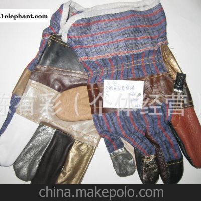 厂家直销 家私皮电焊手套 劳保手套图2