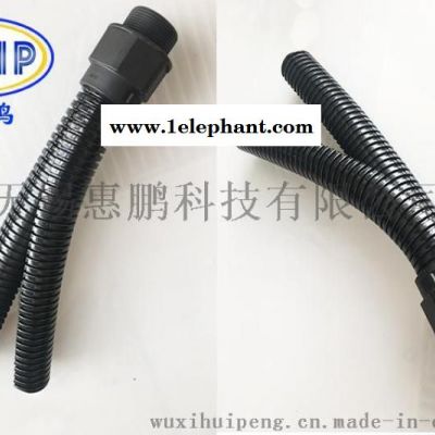 塑料尼龙双拼波纹管 子管与母管拼接双层开口线管图2
