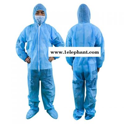 一次性防护服PP无纺布隔离衣防疫透气膜工作服防油加厚连脚连体服图5