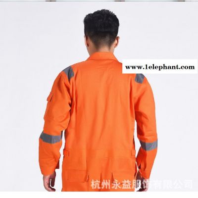 全棉防阻燃阻燃服连体服阻燃连体工作服 服装加厚纯棉防火图2