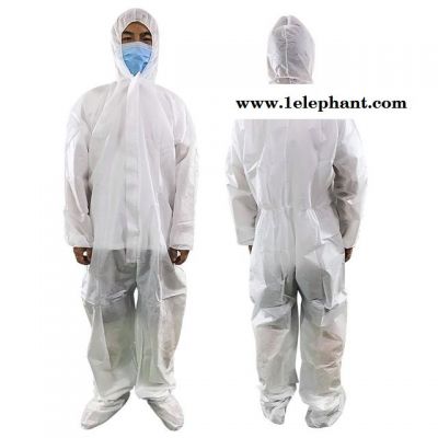 鸣宇一次性防护服无纺布连体服无尘服喷漆防疫洁净养猪蓝色蓝色工作服图4
