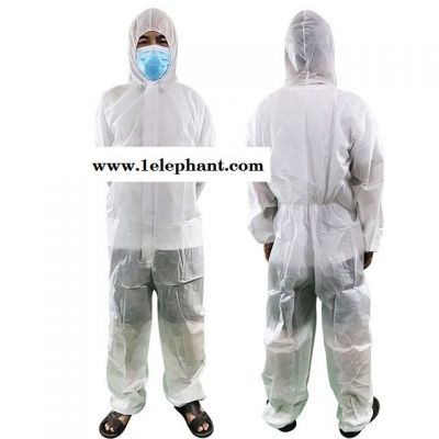鸣宇一次性防护服无纺布连体服无尘服喷漆防疫洁净养猪蓝色蓝色工作服图2