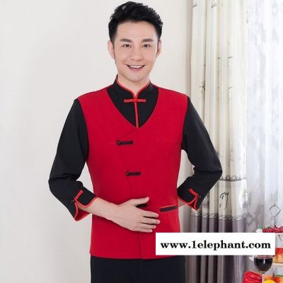 酒店工作服秋冬装 女火锅店餐饮服务员服装 饭店茶楼农家乐工装长袖图3