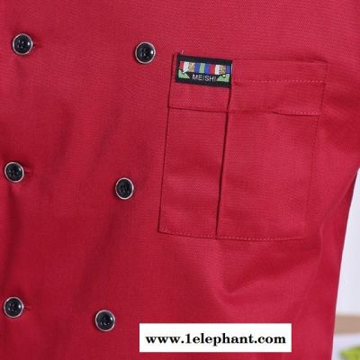 酒店长袖厨师服 饭店厨房白色工作服 烘焙糕点师后厨短袖男女秋冬装图4