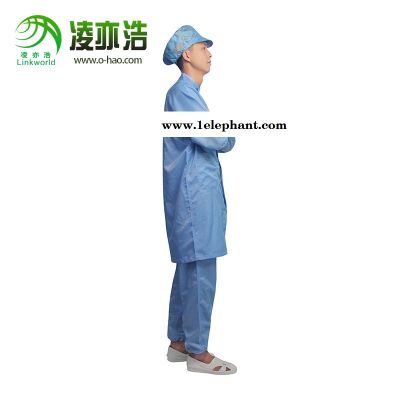广州白云区凌亦浩厂家防静电无尘洁净条纹大褂服凌亦浩生产厂家专注15年防静电产品款式多样图2