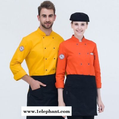 工作服长袖秋冬款西餐厅火锅店厨房后厨工装制服图5