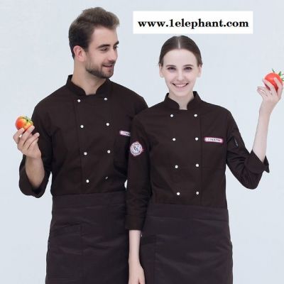 工作服长袖秋冬款西餐厅火锅店厨房后厨工装制服图3