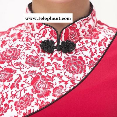 酒店工作服夏装 女茶楼餐厅农家乐服务员短袖 火锅店饭店餐饮短裙图3