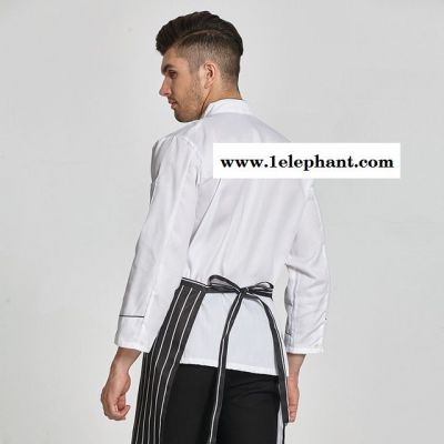 厨师服长袖酒店男后厨服装 餐厅厨房厨师工作服秋冬 制服可绣logo图5