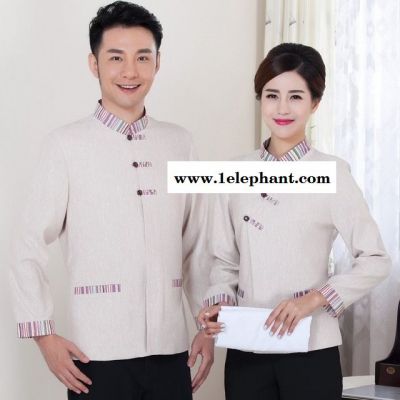 保洁服长袖秋冬装女 酒店宾馆客房服务员工作服 物业保洁服装加厚 团体服图3