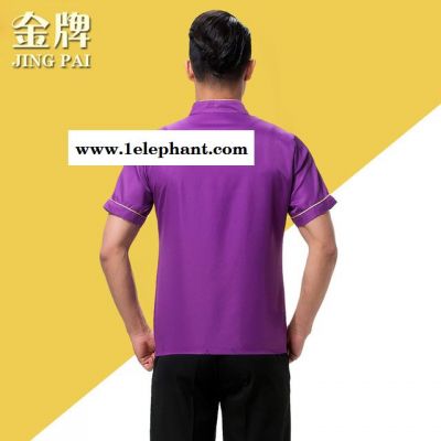 酒店工作服夏装 女中餐厅茶楼茶艺服务员短袖 农家乐服装餐饮FWY119图5