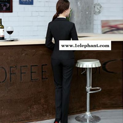 西服外套女长袖 酒店前台两粒扣职业套装 修身显瘦百搭裙图5