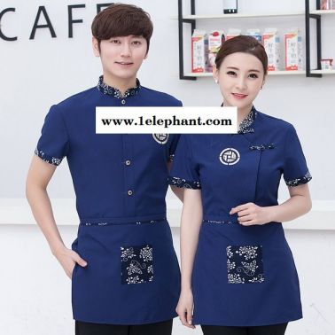 服务员工作服夏装 酒店餐饮农家乐火锅店东北菜馆服务员短袖制服女