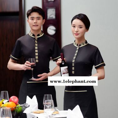 服务员工作服 短袖餐饮饭店 餐厅男女服装火锅店农家乐夏装工服