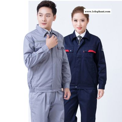 秋冬长袖防静电工作服 男女定制劳保服 耐磨车间厂工装 分体 能盾春秋长袖工作服套装男上衣定制耐磨汽修厂服工装电焊服劳保服图2