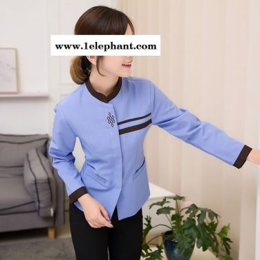 酒店工作服 秋冬装女 保洁服长袖 宾馆客房服务员物业清洁PA制服