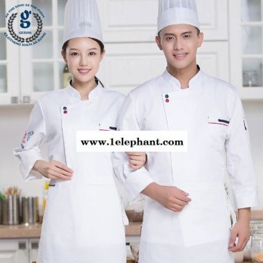 厨师服长袖 秋冬装厨师服 酒店饭店餐饮厨师工作服男女厨衣