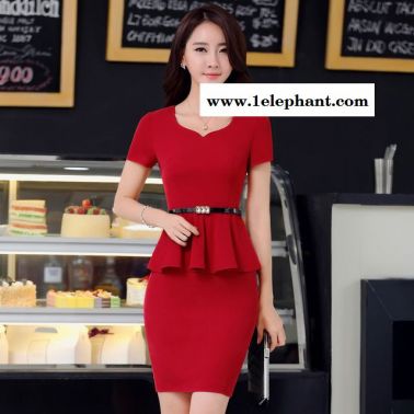 夏季职业装职业套装 女短袖OL西服西装 女士面试工作服