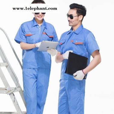 夏季工作服套装 男士劳保服长袖短袖 工程厂服工人汽修工装薄款