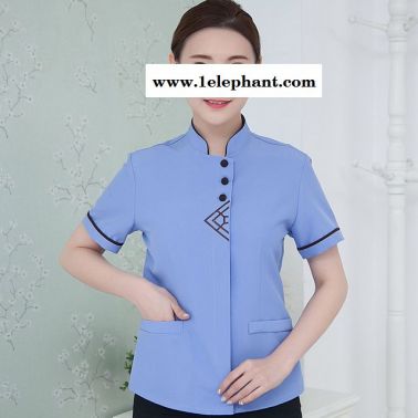 保洁服夏装短袖 酒店工作服 客房PA大妈清洁服 餐厅服务员制服 工装