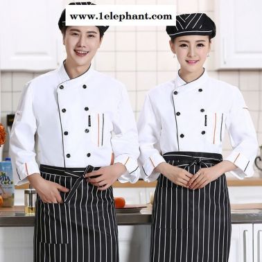 厨师服长袖 秋冬装男女棉烘焙糕点西点师工作服 甜品店面包房