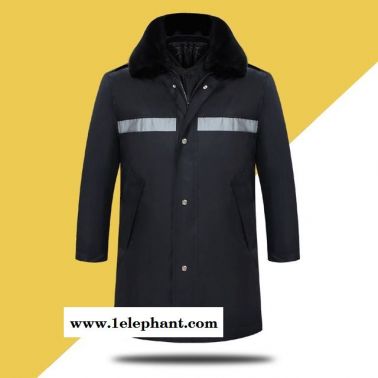 保安服冬装棉服加厚 多功能保安大衣加长 冬季保安执勤工作服