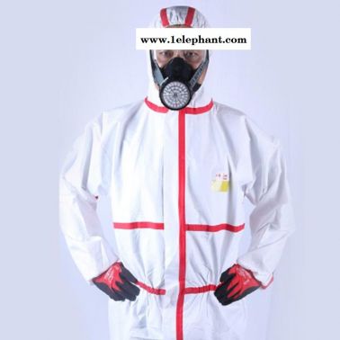 皓驹一次性连体无纺布透气防护服  轻型防化服 耐酸碱防油污  化学防护服