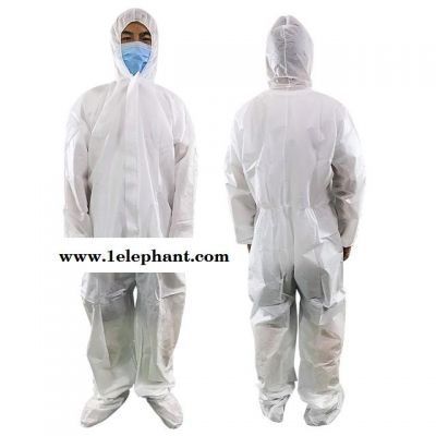 一次性防护服  无纺布连体服  无尘服  喷漆防疫洁净养猪蓝色  蓝色工作服图3