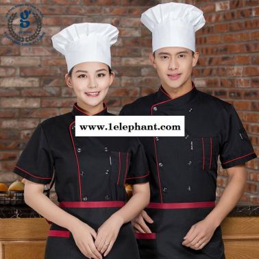 厨师工作服 男女短袖夏季 餐饮酒店西餐厅火锅店后厨饭店后勤厨师服