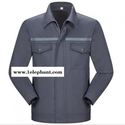 春秋长袖工作服套装男 电焊防烫劳保工作服定做图2