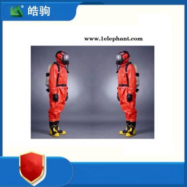 皓驹HJF0101 B级加强液密型防化服  半封闭轻型防化服   消防二级化学防护服