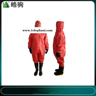 皓驹 HJF0101 酸碱应急防护服 半封闭B级轻型防化服 液体致密型化学防护服 保护工业车间防护服 二级防化服