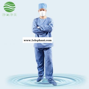洁净内服 蓝色涤棉分体服带鞋套耐高温防尘服  防护服 净尚净美