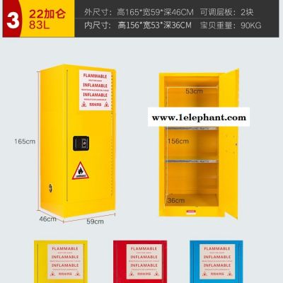 供应防火安全柜 酒精天拿水化学品柜 工厂消防安检防爆柜图3